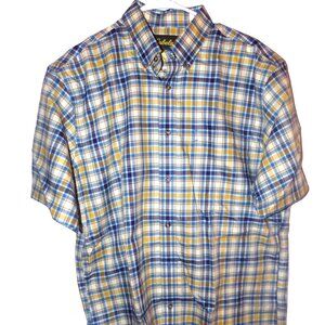 NWOTS MEN'S CABELA'S SZ.L, SHORT SLEEVE PLAID BUTTON FRONT SHIRT
